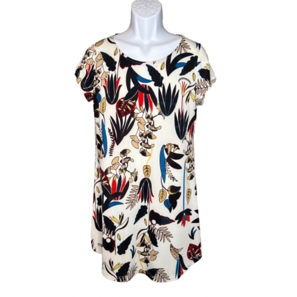 Reborn VTG Dress Pullover‎ Floral Size M Length 33" Chest 36"Colors